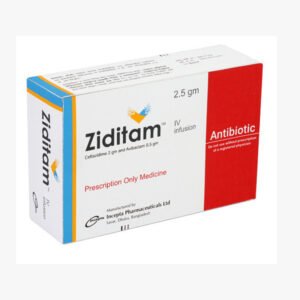 Ziditam Injection (Ceftazidime + Avibactam  (2 gm + 0.5 gm)/vial )