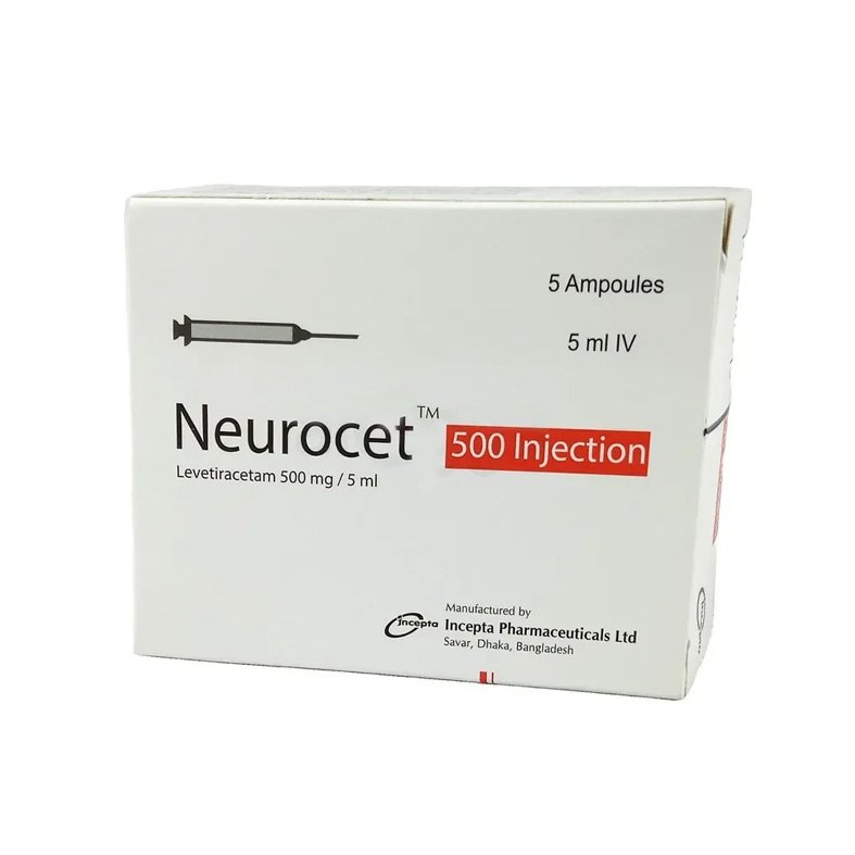 Neurocet Injection (Levetiracetam 500 mg/5 ml)