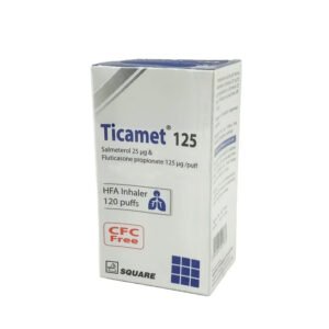 Ticamet   Metered-Dose Inhaler (MDI)  25/125 mcg   (Salmeterol + Fluticasone Inhaler – 25/125 mcg)