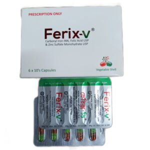 Ferix-V Capsule 50 mg + 0.50 mg + 61.80 mg – Carbonyl Iron + Folic Acid + Zinc Sulfate
