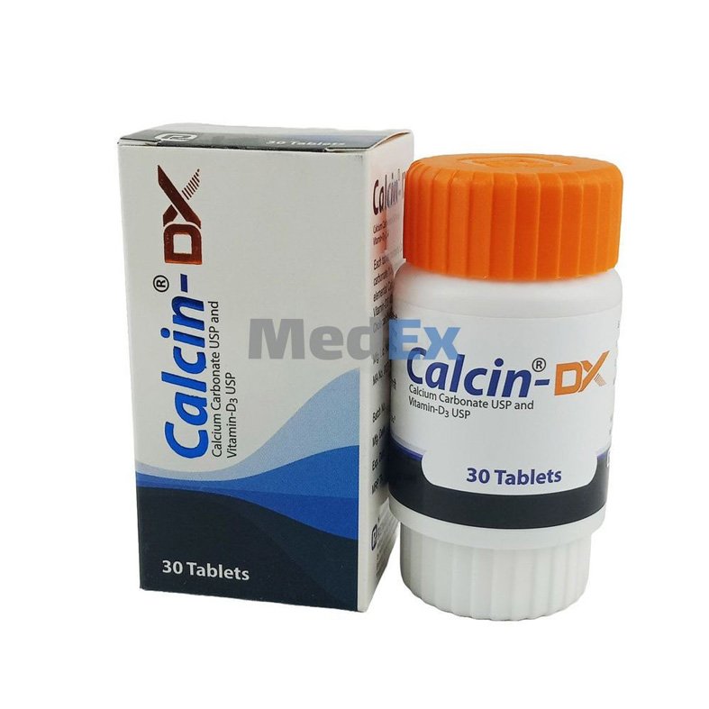 Calcin-DX Tablet 600 mg + 400 IU (Elemental Calcium + Vitamin D3 600 mg + 400 IU)