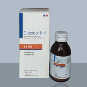 Clacido BID Suspension (400 mg + 57.5 mg)/5 ml (Amoxicillin + Clavulanic Acid)