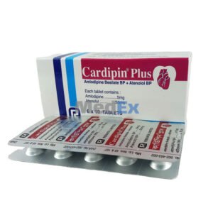 Cardipin Plus Tablet 5 mg + 50 mg – Amlodipine Besilate + Atenolol