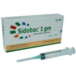Sidobac Injection (Ceftazidime Pentahydrate  1 gm/vial)