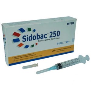 Sidobac Injection (Ceftazidime Pentahydrate  250 mg/vial)