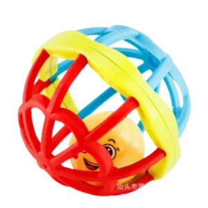 Silicone Head Modelland Scratching The Ball Baby Hand Teether With Jhunjhuni CN – 1 pcs
