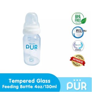 Pur Glass Feeding Bottle 130ml