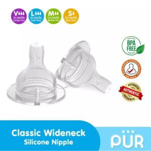 Pur Silicone Classic Nipple - M (2pcs) (Medium Flow)