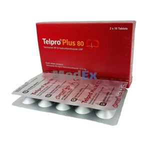 Telpro Plus 80 mg+12.5 mg  (Telmisartan + Hydrochlorothiazide)