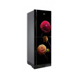 VISION Glass Door Refrigerator RE-330 Liter Maroon Daisy Bottom Mount