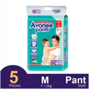 Avonee Pants System Baby Diaper (M Size) (7–12kg) (5Pcs)
