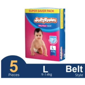 Supermom Belt System Baby Diaper (L Size) (9-14kg) (5 Pcs)
