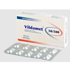 Vildamet Tablet 50 mg + 500 mg (Vildagliptin + Metformin Hydrochloride)