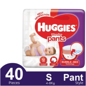 Huggies Wonder Pant System Baby Daiper (4-8 kg) (40 Pcs) Small