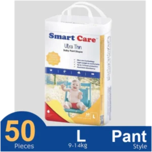 Smart Care Pant System Baby Diaper (L Size) (9-14 Kg) (50 Pcs)