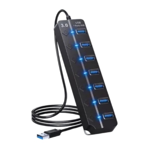 7-in-1 USB Hub with Individual ON/Off Switch