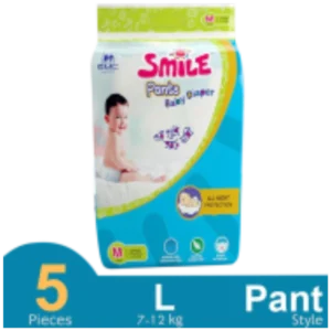 SMC Smile Pant System Baby Diaper (Size-L) (9-14kg) (5Pcs)