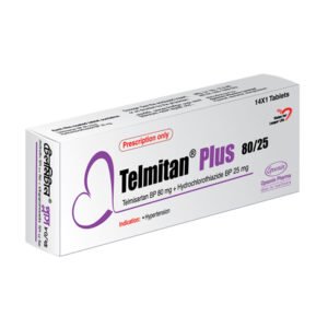 Telmitan Plus Tablet 80 mg + 25 mg (Telmisartan + Hydrochlorothiazide)