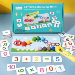 Clip Beads Cartoon Caterpillar Toy Children Logic Fine Motor Training Game Montessori Teaching Aids Educational Toy for Kids