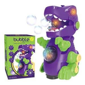 Plastics Portable Dinosaur Bubble Machine (Purple)