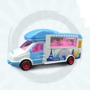 Delicious Food Car Toy Bump And Go Musical Toy (Blue)