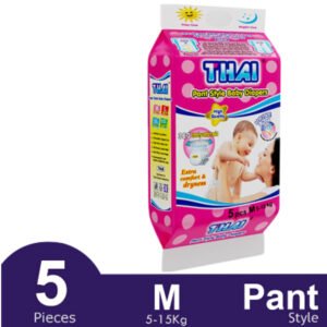 Thai Pant System Baby Diapers (M Size) (5–12kg) (5pcs)