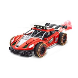 High Speed Racing Rechargeable Car With Light And Spray, Remote Control (Red)