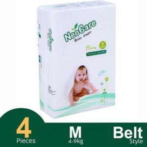 Neocare Premium Belt System Baby Diaper (4–9 kg) (4 Pcs)