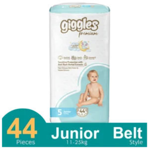 Giggles Premium Belt System Diaper Anti Rash (Junior) (11-25Kg) (44 Pcs)