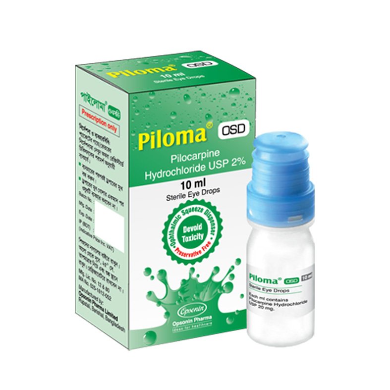 Piloma OSD Eye Drop 2% (Pilocarpine Hydrochloride)