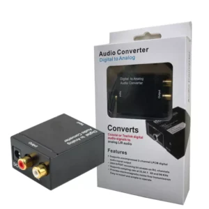 Optical Coaxial Toslink Digital to Analog Audio Converter Adapter RCA L/R 3.5mm